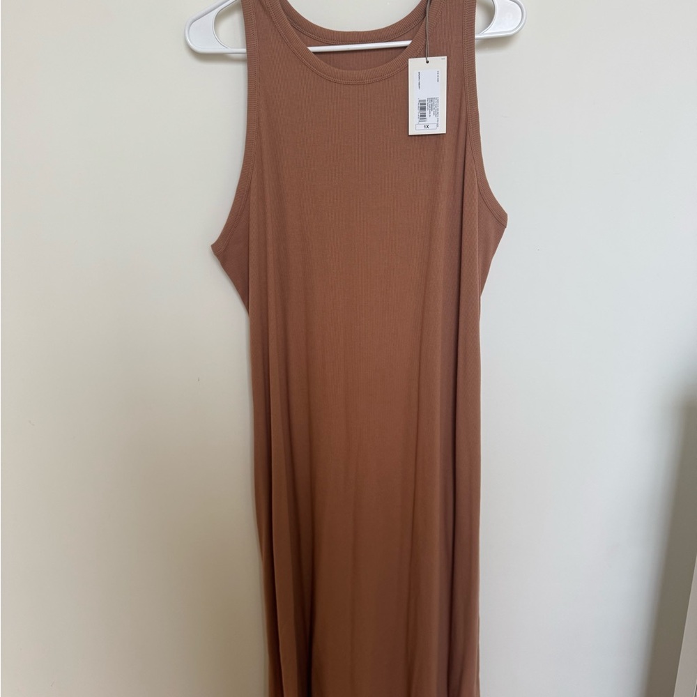 a new day Sleeveless Tan Maxi Dress